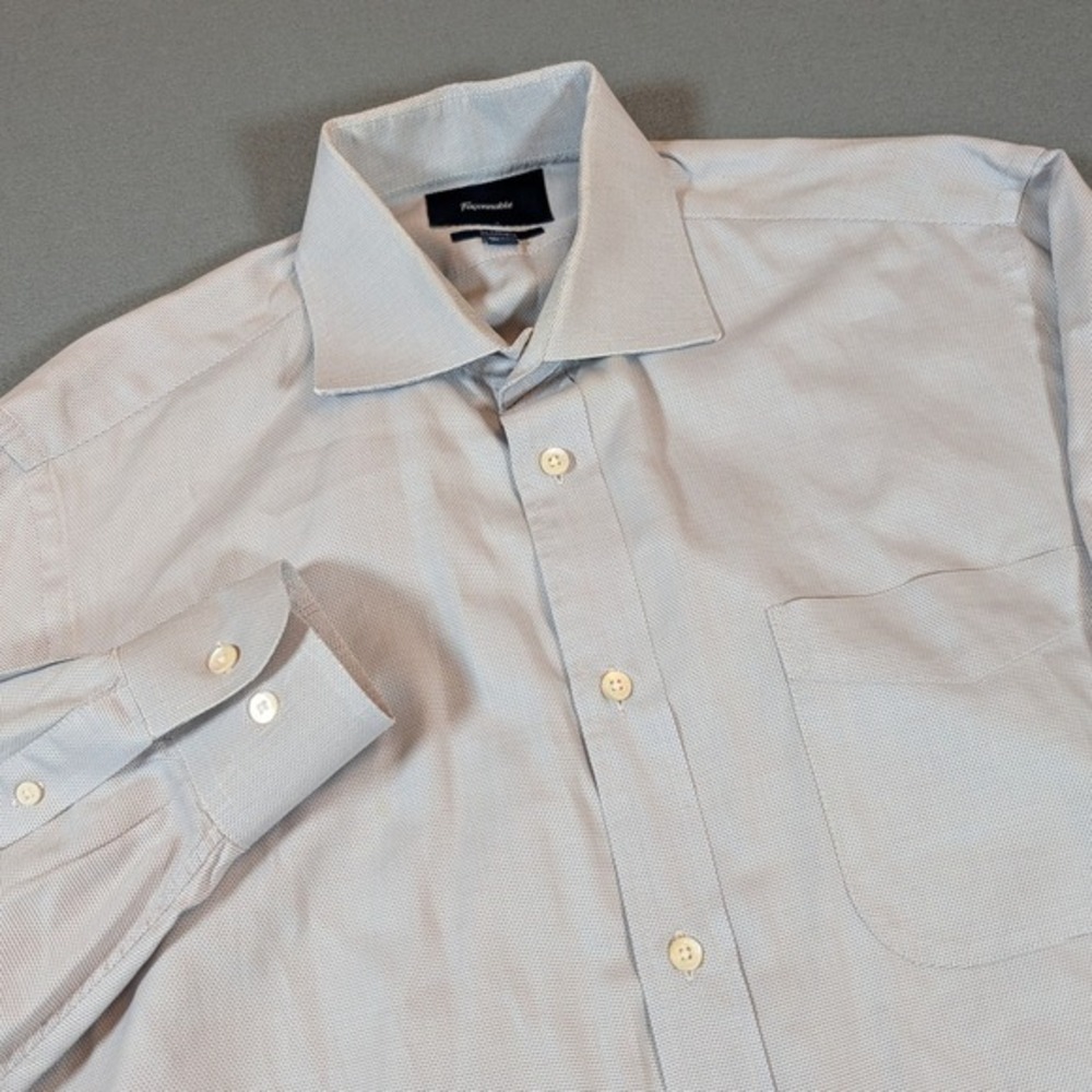 Facconable Classique Mens Dress Shirt Size XL Micro Dot‎ Pattern Casual